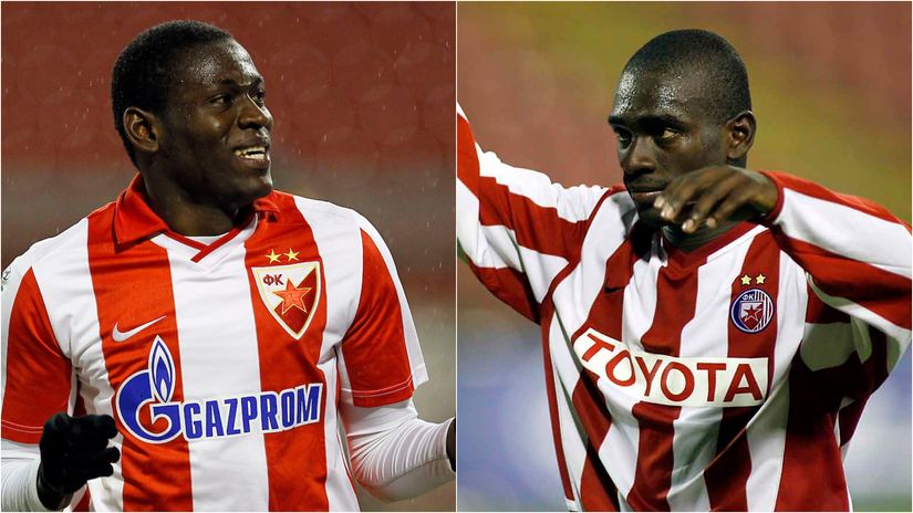 Kristijan Borha i Segundo Alehandro Kastiljo u dresovima Crvene zvezde (©Starsport)